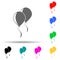 balloons multi color style icon. Simple glyph, flat vector of party icons for ui and ux, website or mobile application
