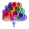 Balloons multicolored birthday party glossy decoration festive