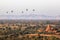 Balloons over Tempels Bagan at sunrise