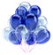 Balloons party happy birthday decoration blue white glossy