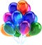 Balloons party happy birthday decoration colorful