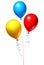 Balloons party isolated