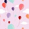 Balloons seamless pattern