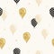 Balloons seamless pattern background. For birthday, baby shower design. Glitter, polka dots, pastel beige colors. Vector