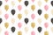 Balloons seamless pattern background. For birthday, baby shower design. Glitter, polka dots, pastel pink and beige colors. Raster