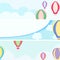 Balloons sky cloud banners background