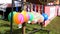 Balloons at trade stalls at Shanes Castle Steam Rally 1 May 2022