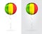 Balloons in Vector as Mali National Flag