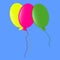 Balloons vector illustration. Decorations for birthday, holiday.