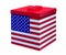 Ballot box with american flag