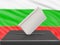 Ballot box with Bulgarian flag on background