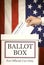 Ballot Box With Hand Voting Vertical