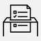 Ballot box icon. Voting box symbol