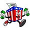 Ballot Box Mascot with Money