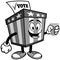 Ballot Box Mascot with Water Illustration