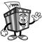 Ballot Box Mascot Waving Illustration