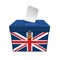 Ballot Box with United Kingdom Flag