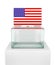 Ballot box with the US flag. Presidential or parliamentary elections in the United States.