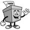 Ballot Box Waving Illustration