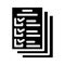 Ballots paper lists glyph icon vector illustration