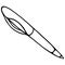 Ballpoint pen. Sketch. A must have in a school bag or at work. Vector illustration. Outline on an isolated background. Doodle.