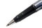 Ballpoint pen stainless steel close up writing angle isolated