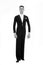 Ballroom dancer in tuxedo with bow tie, fashion. Dance, performance or entertainment concept. Mens fashion and style. Man in dance