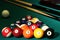 Balls billiards cue sports cloth numbers pocket table tournament race