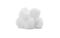 Balls of fluffy cotton wool isolated on white background.