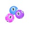 Balls with lotto bingo numbers, lottery numbered balls for keno game, icon flat style. Isolated on a white background