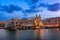 Balluta Bay and Church of Our Lady of Mount Carmel in the Evening, Saint Julian, Malta