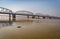 Bally bridge on river Ganges West Bengal, India.