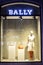 Bally fashion store, window shop, bags, clothes and shoes on display for sale, modern Bally fashion house