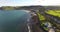 Ballygally Head and Village County Antrim Coast road in Northern Ireland