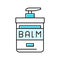 balm cream cosmetic color icon vector illustration