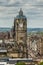 Balmoral Clock Tower from Calton Hill, Edinburgh, Scotland, UK.