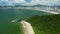 Balneario Camboriu, city in Brazil and beach with ocean. Aerial view