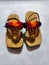 Balochi traditional handmade multishade sandals,kids embroidered fancy slipper