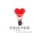 Baloon logo design. Coffee vector logo. Chicago logo