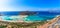 Balos lagoon, Crete island, Greece: Panoramic view of Balos Lagoon, Gramvousa island and Cap Tigani in the center