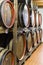 Balsamic vinegar wooden barrels storing and aging