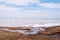 Baltic coast in winter cloudy day