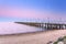 Baltic pier in Gdynia Orlowo at sunset