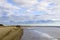 Baltic`s sea and Parnu beach at sunset, Estonia