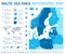 Baltic Sea Area Map - Info Graphic Vector Illustration
