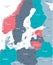 Baltic Sea Area Map - Vector Illustration