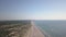 Baltic Sea coast beach Ventspils Kurzeme aerial drone top view 4K UHD video