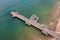 Baltic Sea pier in Gdansk Brzezno at autumn, Poland