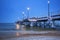 Baltic Sea pier in Gdansk at dusk