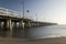 Baltic sea and pier in gdynia orlowo in poland in the winter, europe